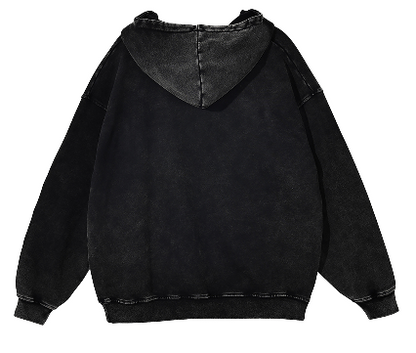 Acid Wash Black Beauty Oversize Hoodie - 420 GSM