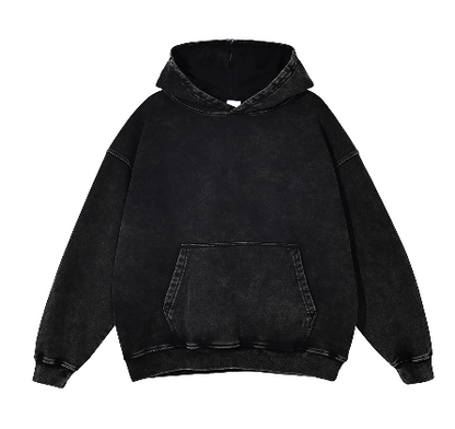 Acid Wash Black Beauty Oversize Hoodie - 420 GSM
