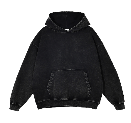 Acid Wash Black Beauty Oversize Hoodie - 420 GSM