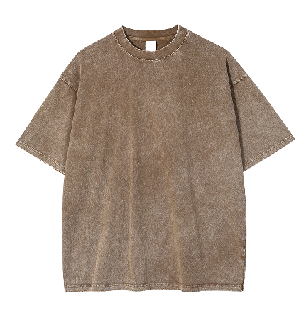 Acid Wash Light Brown Oversize T-Shirt - 250 GSM