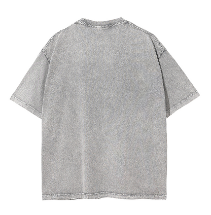 Acid Wash Light Grey Oversize T-Shirt - 250 GSM