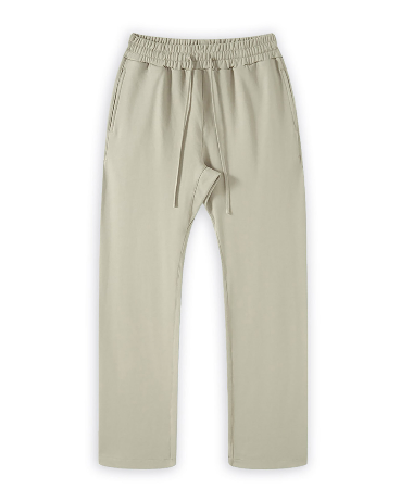 FOG Solid Color Gray Camel Straight Leg Pants - 365 GSM